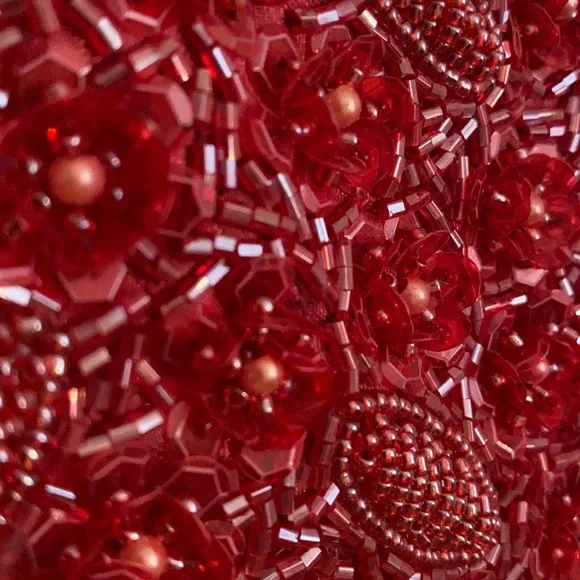 Small Red Beaded Bag - Picture 2 of 7